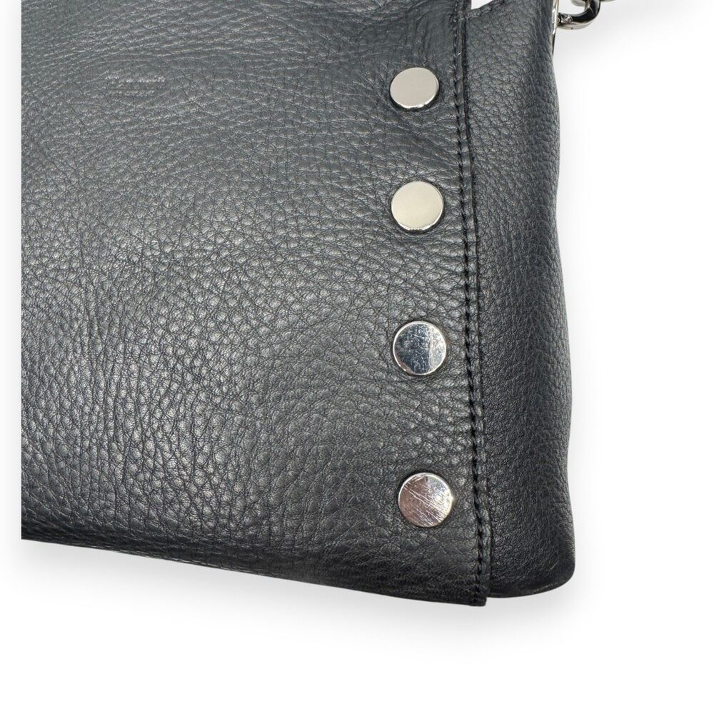 Hammitt Bryant Medium Black Gunmetal Leather Crossbody Shoulder Bag - Picture 13 of 16